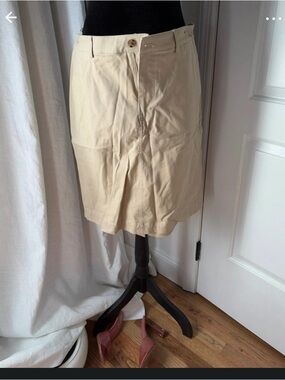 J. Crew Factory Cream Midi Skirt